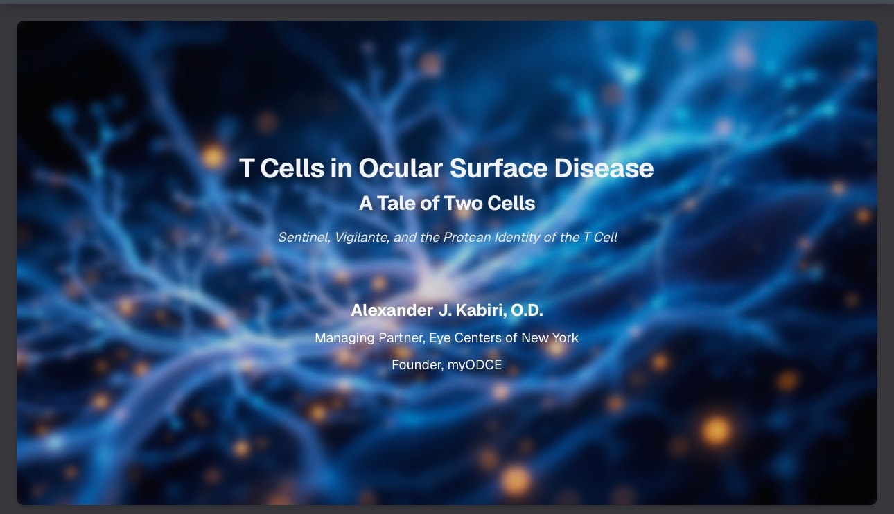 T Cells in Ocular Surface Disease course thumbnail